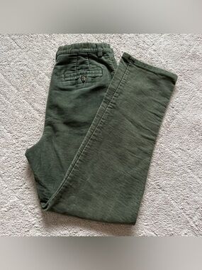Vtg Lands' End High Waist Velvet Straight Leg Jeans Preppy Minimalist Size 10